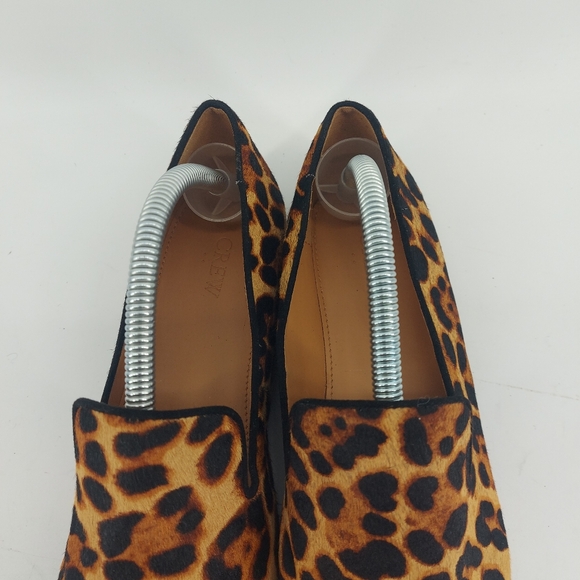 J.Crew Leopard calf hair smoking loafers Size 10 - Picture 6 of 8